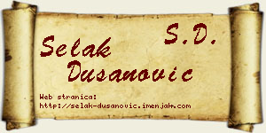 Selak Dušanović vizit kartica